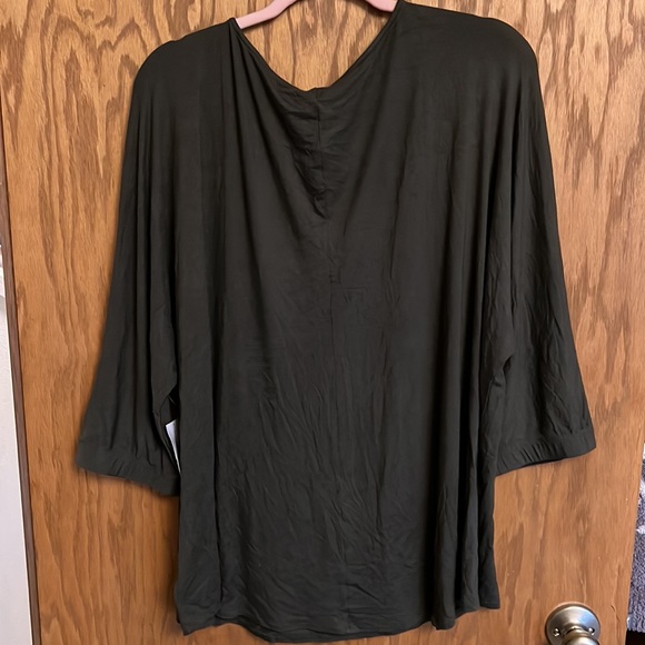 Daily Ritual Women’s Olive Green Jersey Oversized Bunch Sleeve - Picture 8 of 8